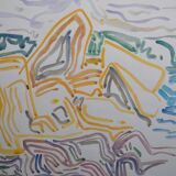 Peter PFOSI (1913-2004) "Landscape" Watercolor monogrammed and dated 1987