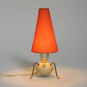 Lampe de table trépied en laiton, milieu du siècle moderne.