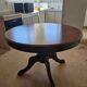 Table ronde ancienne à pied central – Ø 110cm