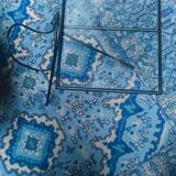 Piece of sofa in steel and glass around 1950