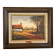 Countryside landscape painting oil on canvas signed