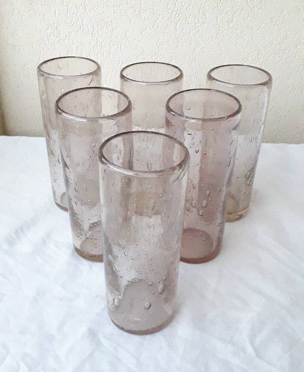 6 verres bullés