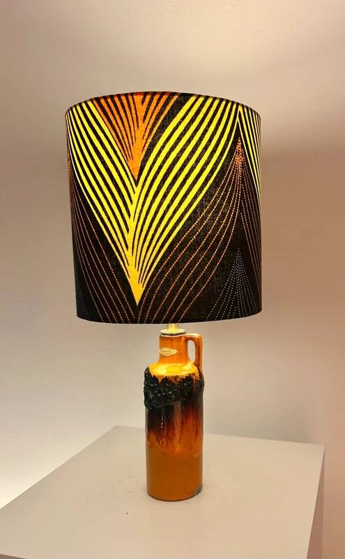 Wireless vase lamp upcycled from a handle vase by Kreutz Ceramics.