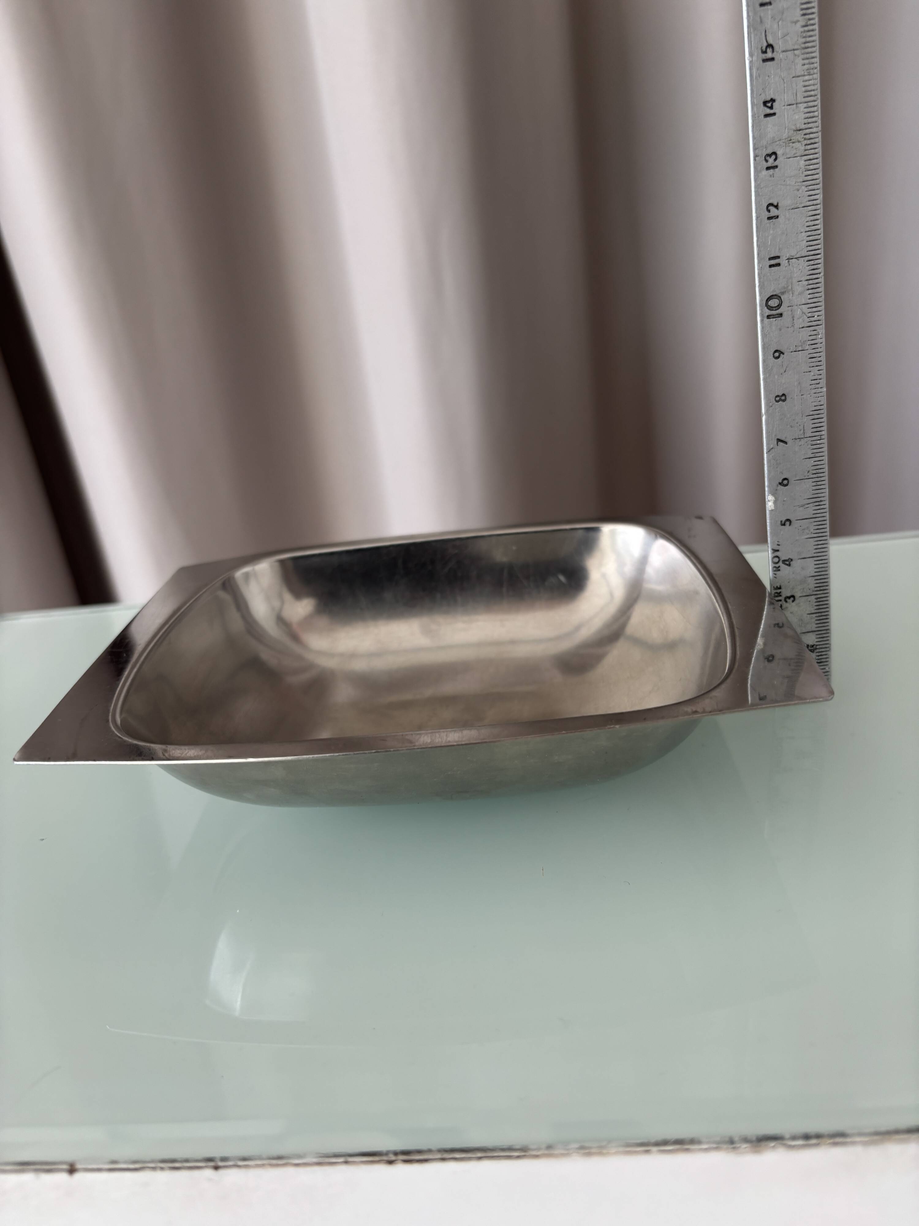 Vintage stainless steel dish / catchall AS Sweden