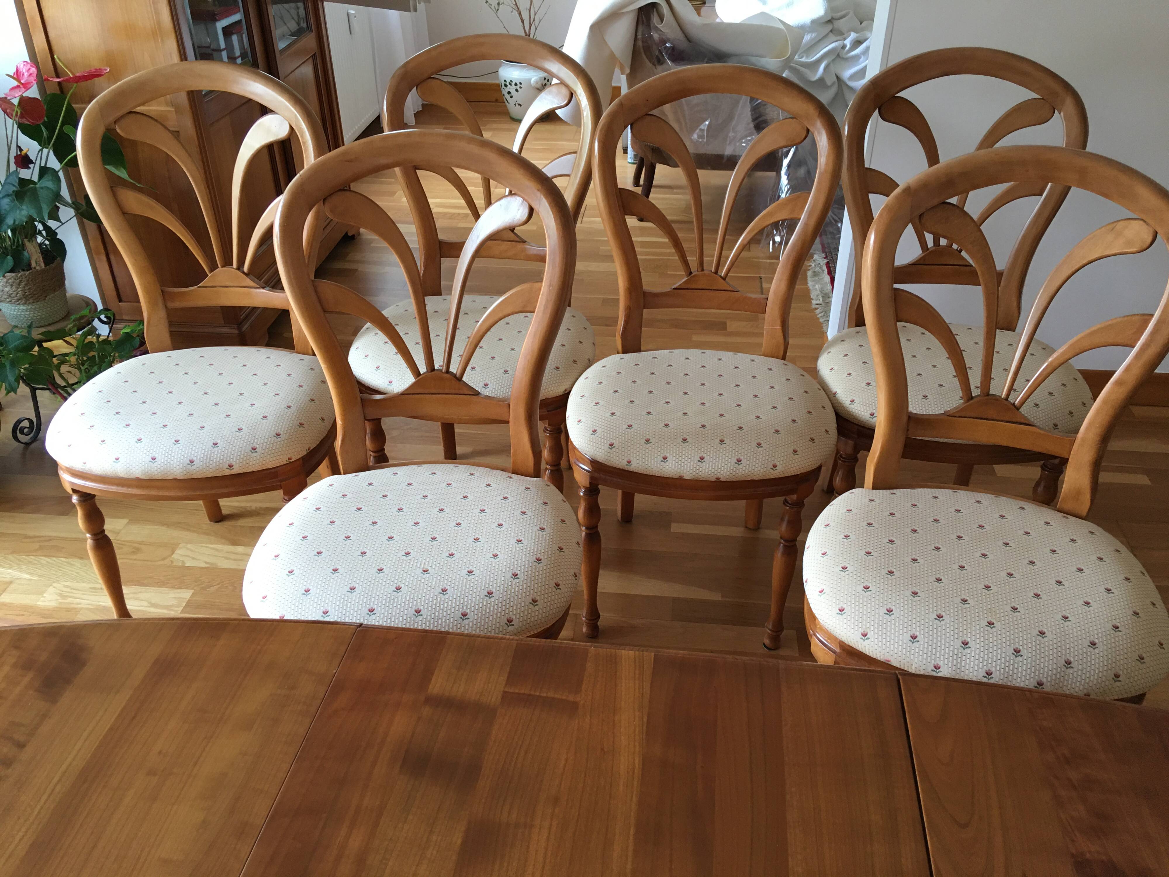 LOT of a table and 6 chairs