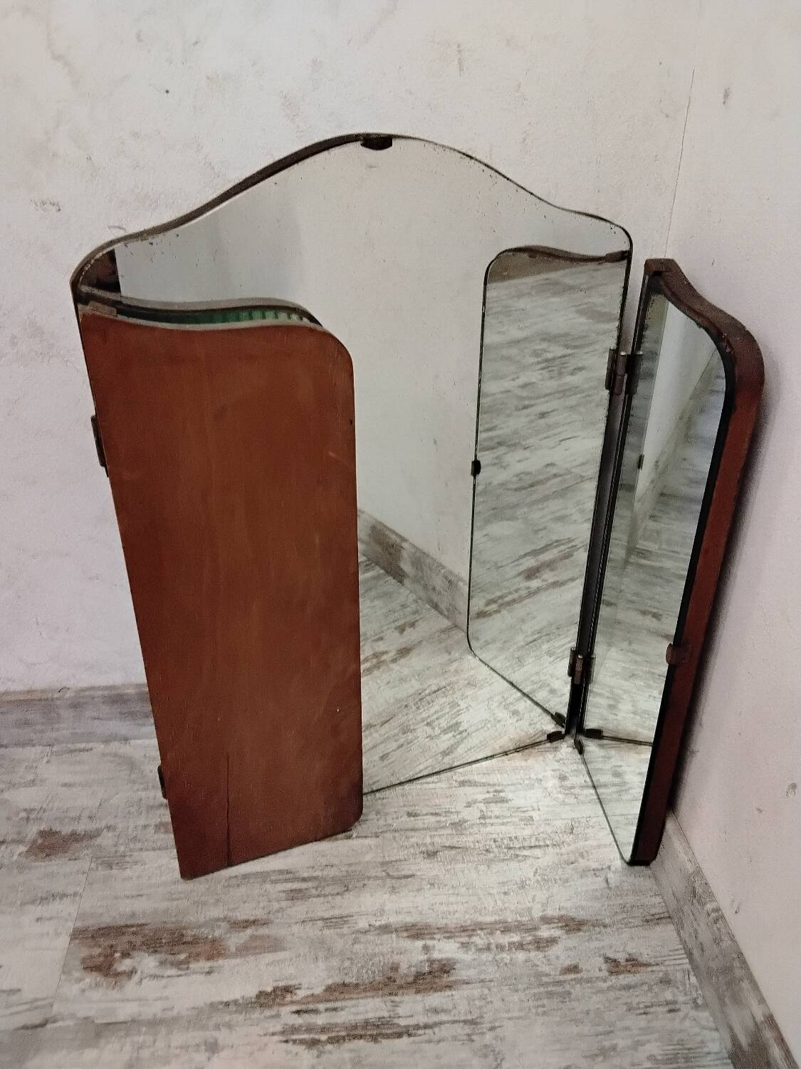 Grand miroir triptyque art déco