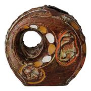 Ceramic vase with modernist bas-reliefs by Luigi Santi from the 1950s.