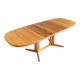 Vintage Glostrup Danish oval extendable dining table solid teak 1960s