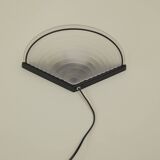 Postmodern glass and metal wall lamp / Memphis by Massive vintage Circa 1980