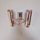Double wall light in chrome metal, Gaetano Sciolari, 1970.