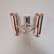 Double wall light in chrome metal, Gaetano Sciolari, 1970.