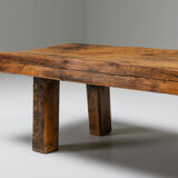 Rustic modern oak coffee table wabi sabi zen - 1960's