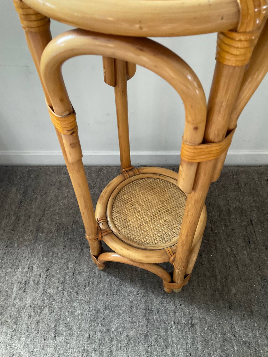 Vintage rattan seat from the 70s