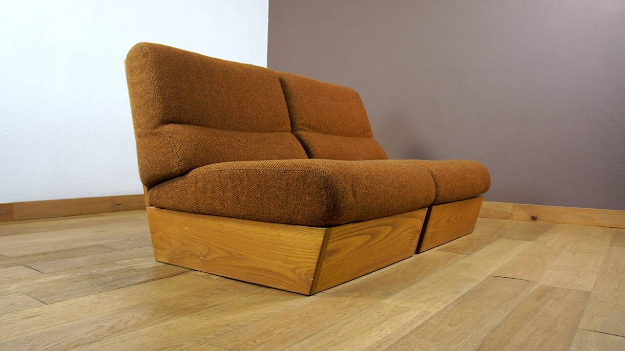 Pair of Vintage 1960s/1970s Free-Form Blonde Wood Armchairs