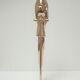 Solid brass parrot perch H. 45 cm 80s