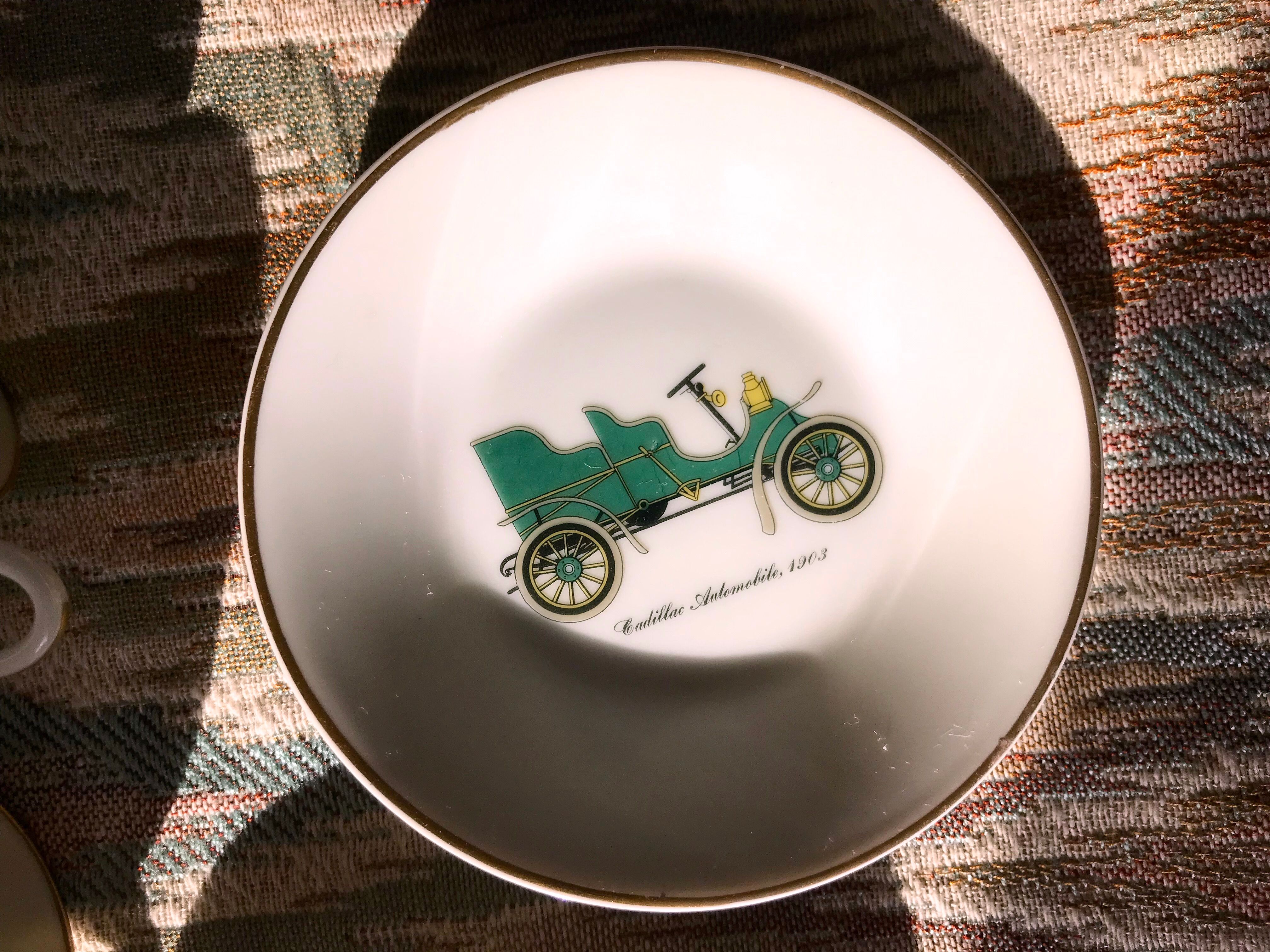 Vintage mocha service collection 6 cups cars real limoges porcelain of paris