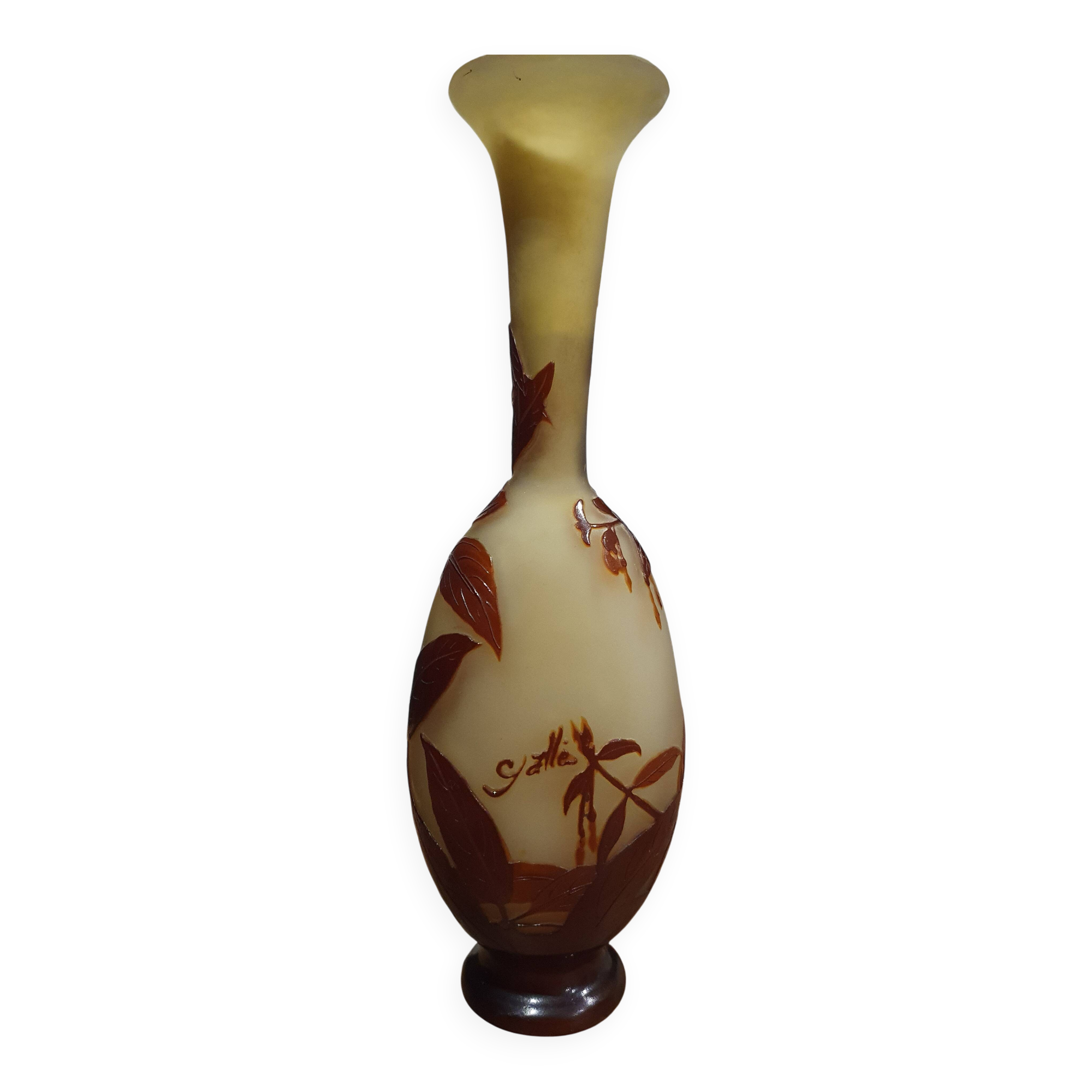 Vase in glass paste Emile Gallé Art Nouveau