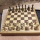Jeu d'échecs en bois noble vintage 