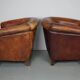 Fauteuil Club Vintage en Cuir Couleur Cognac, Pays-Bas, Set de 2