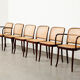 Josef Hoffmann set of 6 Prague Dining Chairs for Drevounia Czechoslovakia 1970s