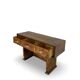 Italian burl walnut art deco console table, 1930s.