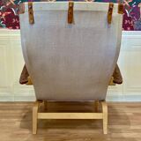 "Pernilla" leather armchair "Bruno Mathsson" 1960.