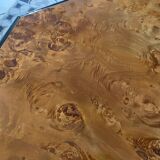 Table basse en loupe d’orme vintage 70s