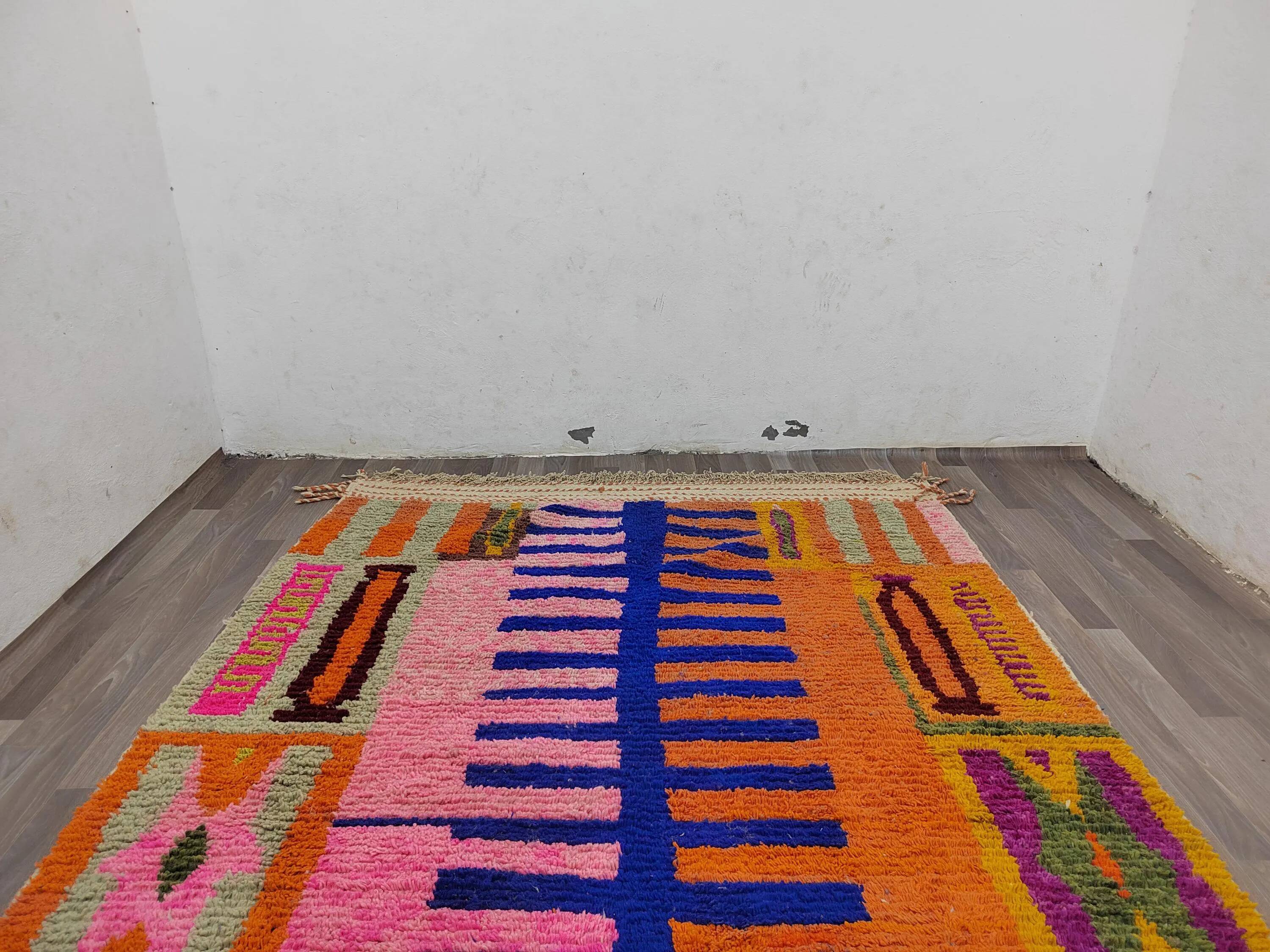 Berber rug in natural wool 2.5 x 1.5 m