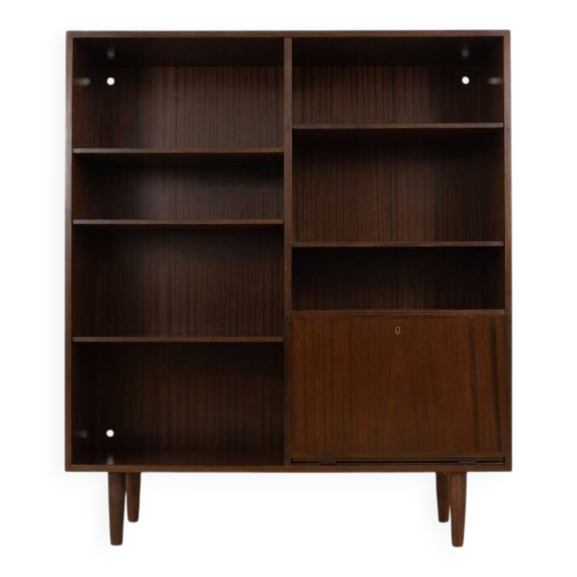 Mahogany  Model 4 Bookcase by Omann Jun Mobelfabrik, Denmark, 1970s