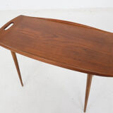 Teak side table with handles by Jens Quistgaard