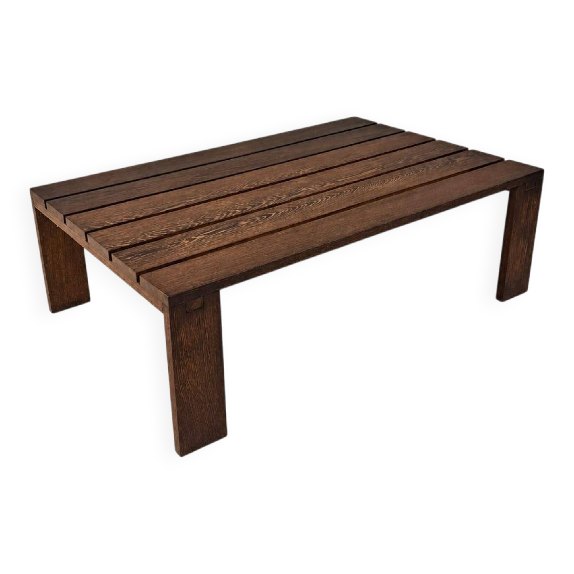Table basse wenge néerlandaise des années 60.