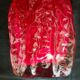 Mouth-blown rock crystal vase, red, Glassworks Ingrid, Germany
