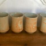 Pichet et ses verres en grès vintage