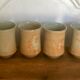 Jug and its vintage stoneware glasses