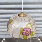 Mother-of-pearl and brass pendant light 1940