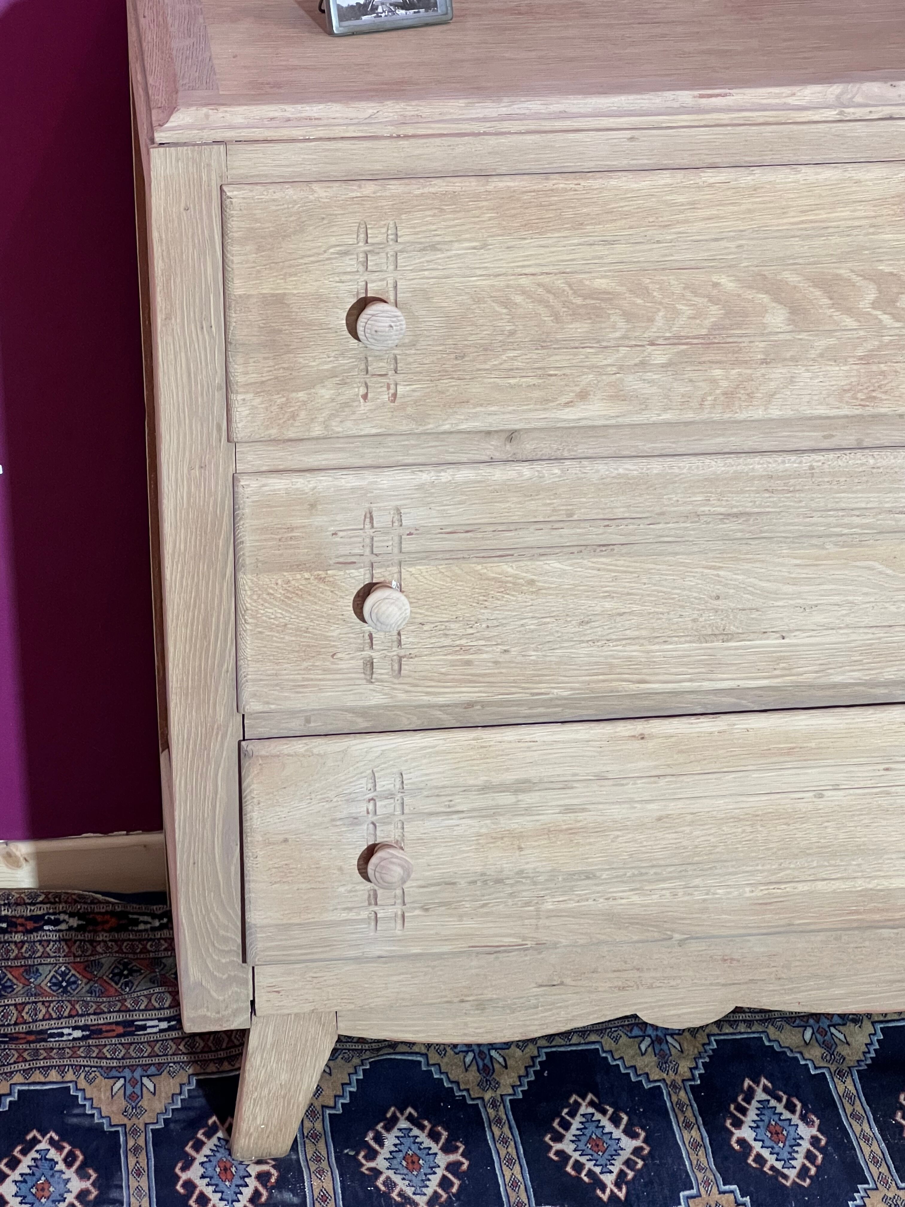 Chest of drawers 3 drawers art deco in wood