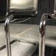 Paire de chaises S33 cuir noir et chrome