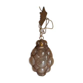 Glass chandelier and wrought iron blown Murano Pietro Toso