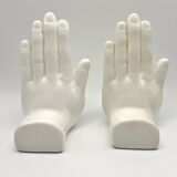 White ceramic bookends, 1980