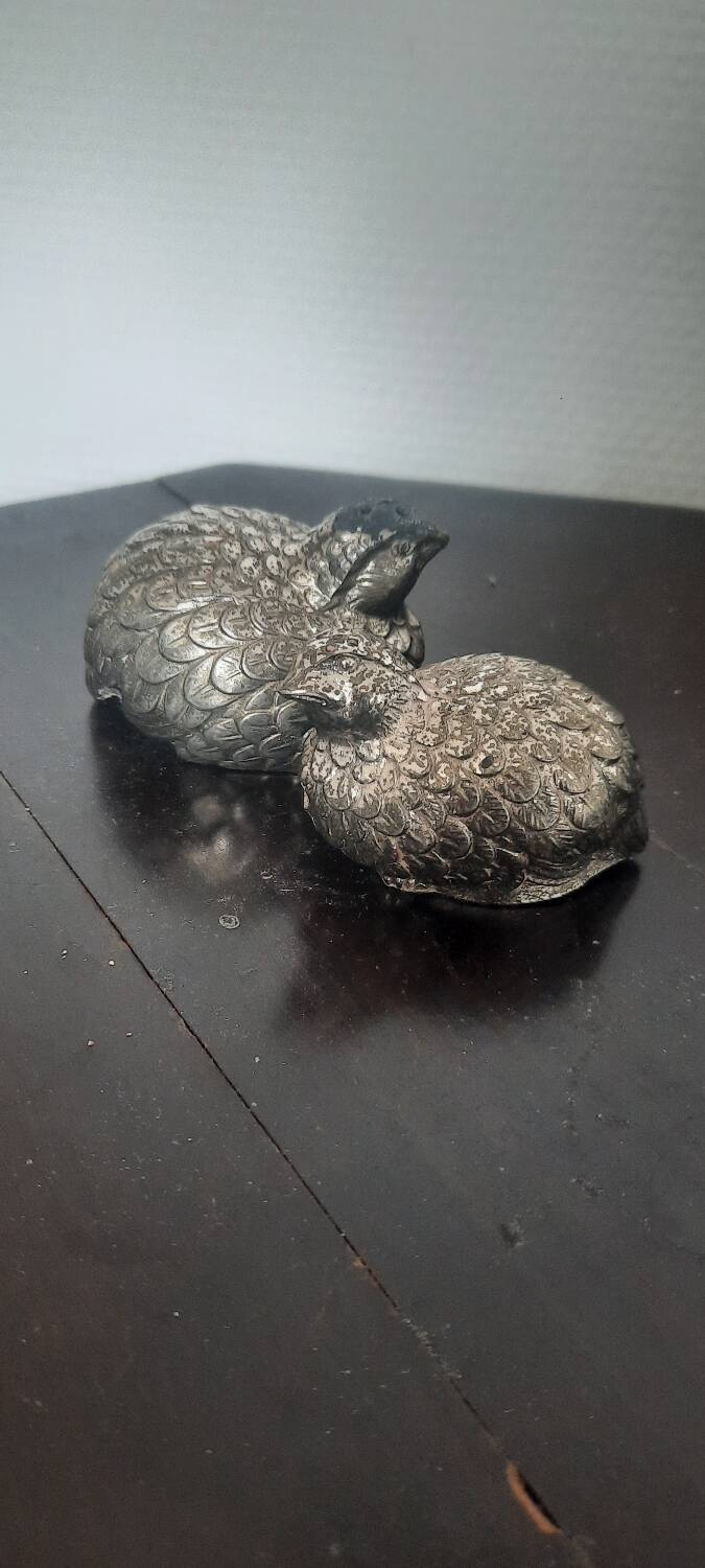 Salière et poivrier métal argenté