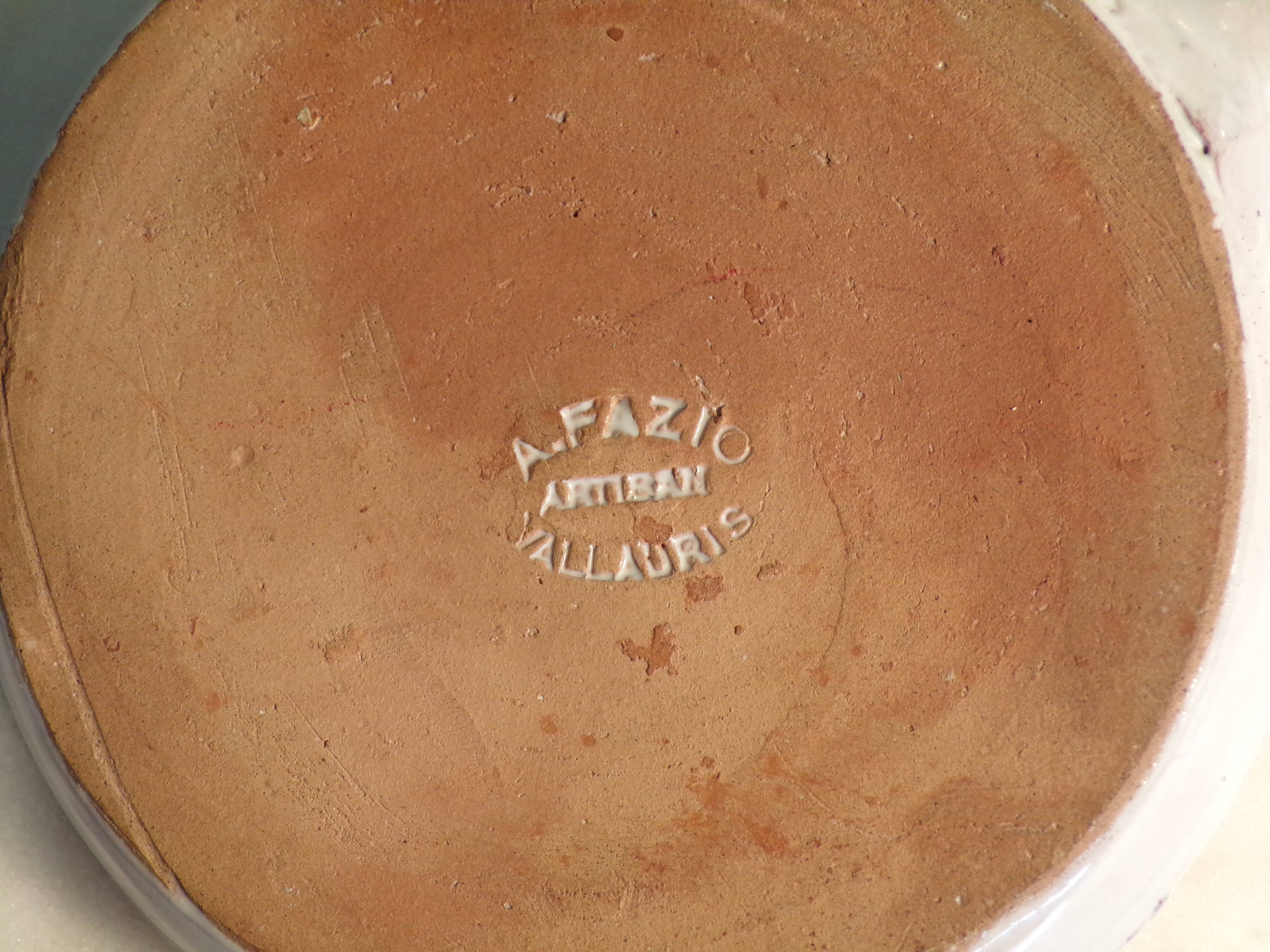 Set of 3 ceramic fondue pots by Antoine Fazio