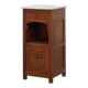 French Art Deco Wood & Grey Marble Top Nightstand, 1920s
