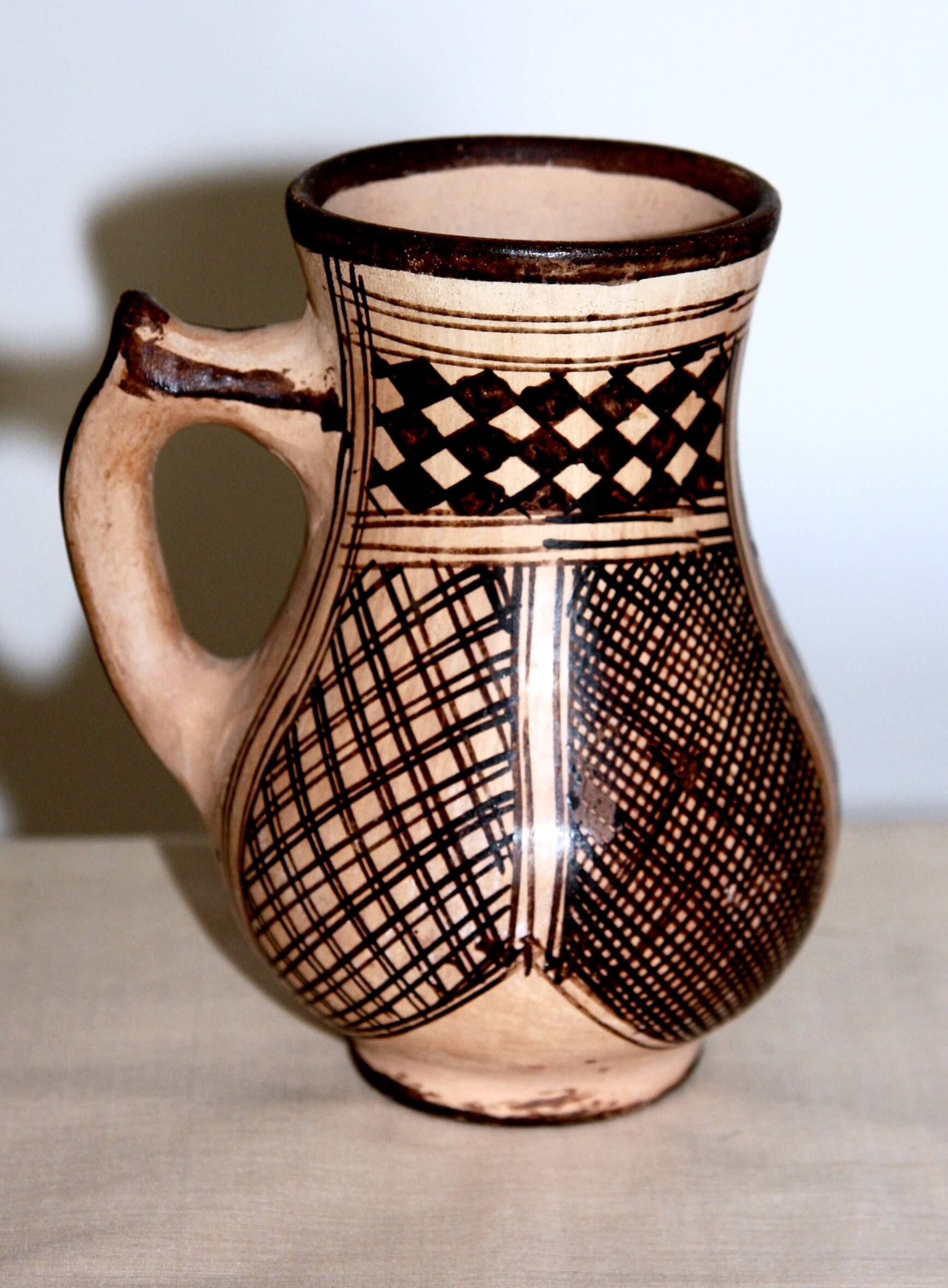 Berber Ideqqi pottery pitcher