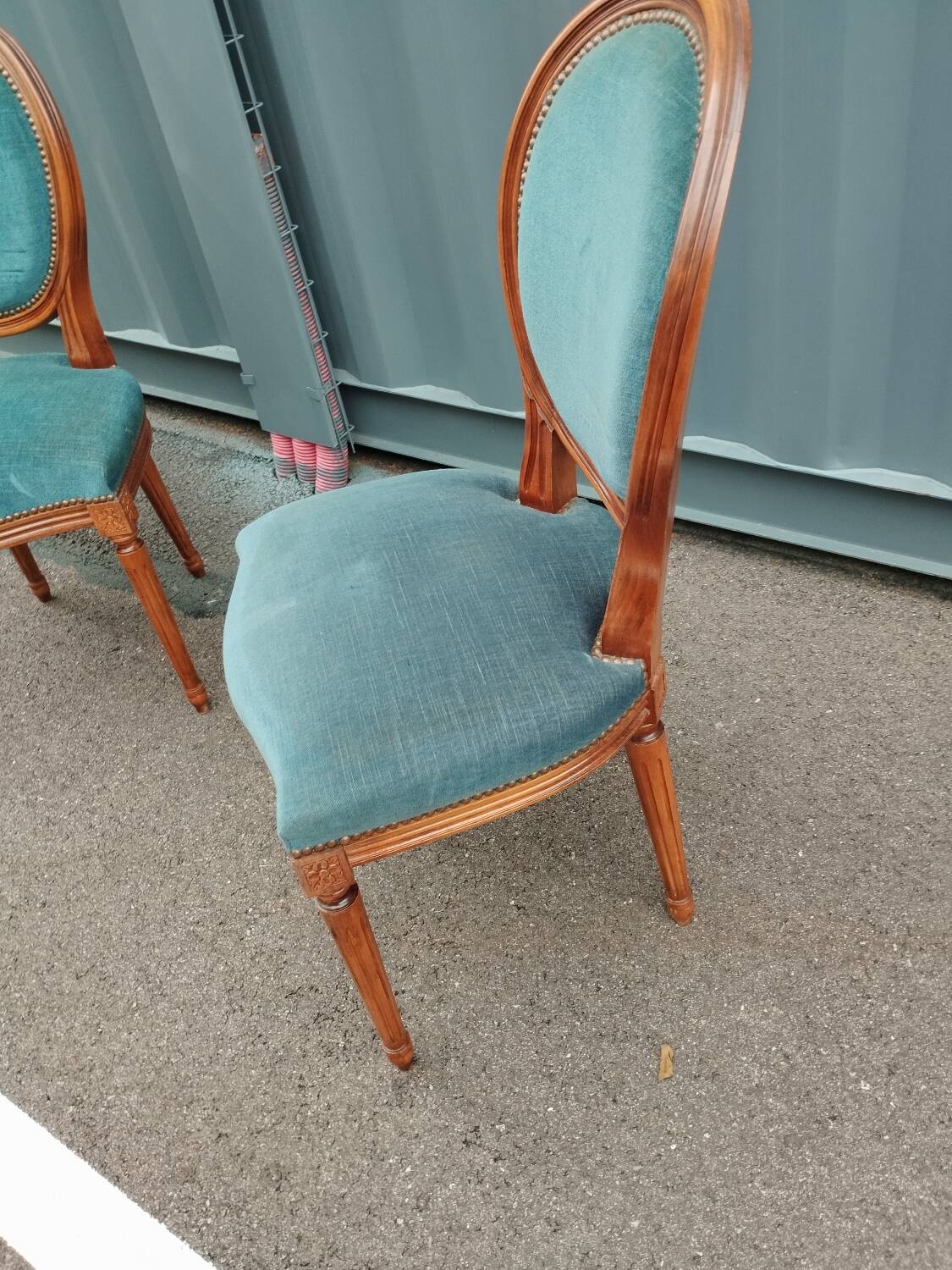 Pair of antique Louis XVI style chairs