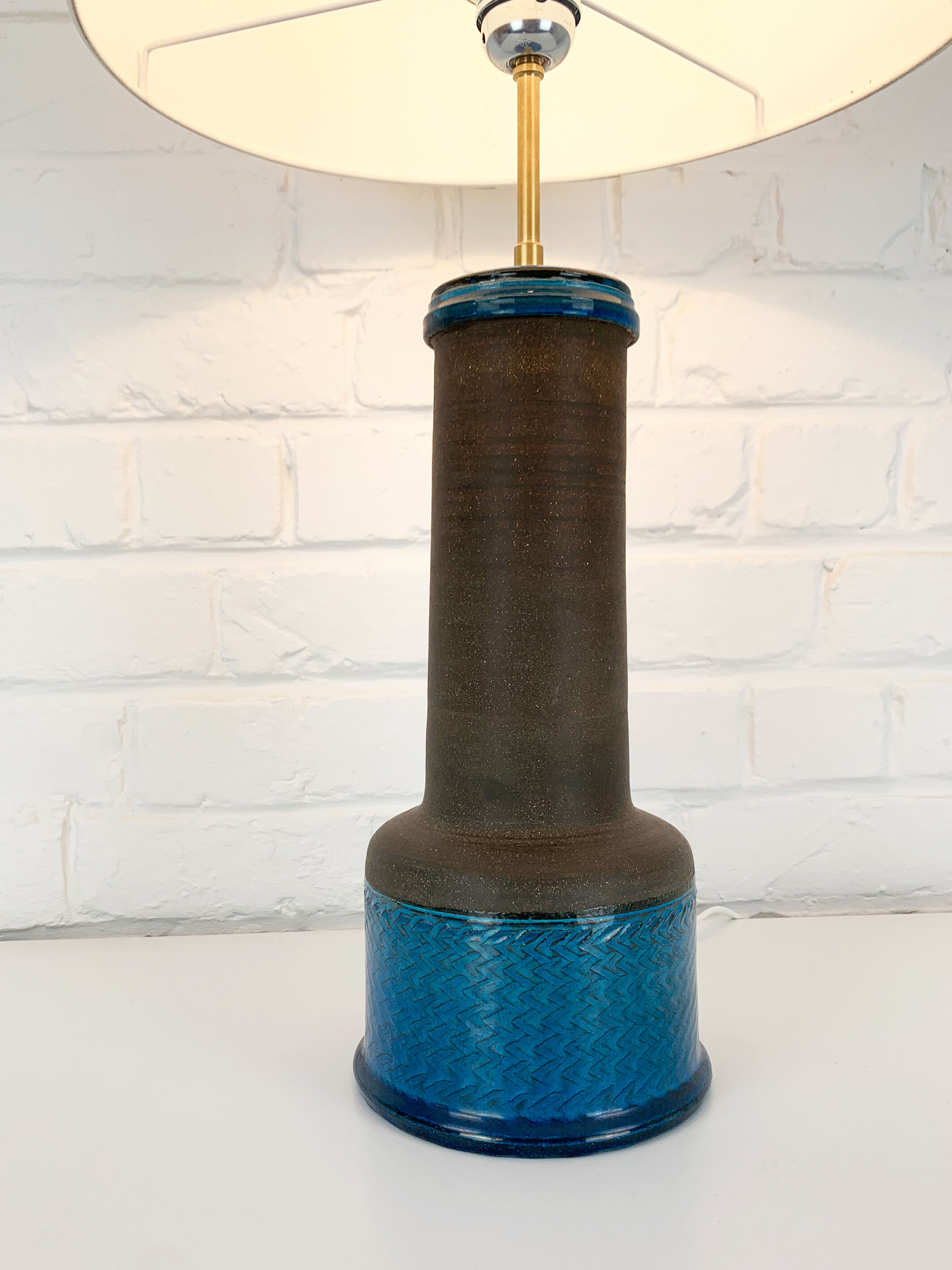 Vintage Scandinavian ceramic table lamp, Nils Kähler for HAK, Denmark, 1960