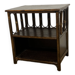 Étagère / bibliothèque - rotin bois