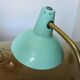 60s teal-coloured cocotte lamp