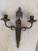 2 appliques murales anciennes en bronze