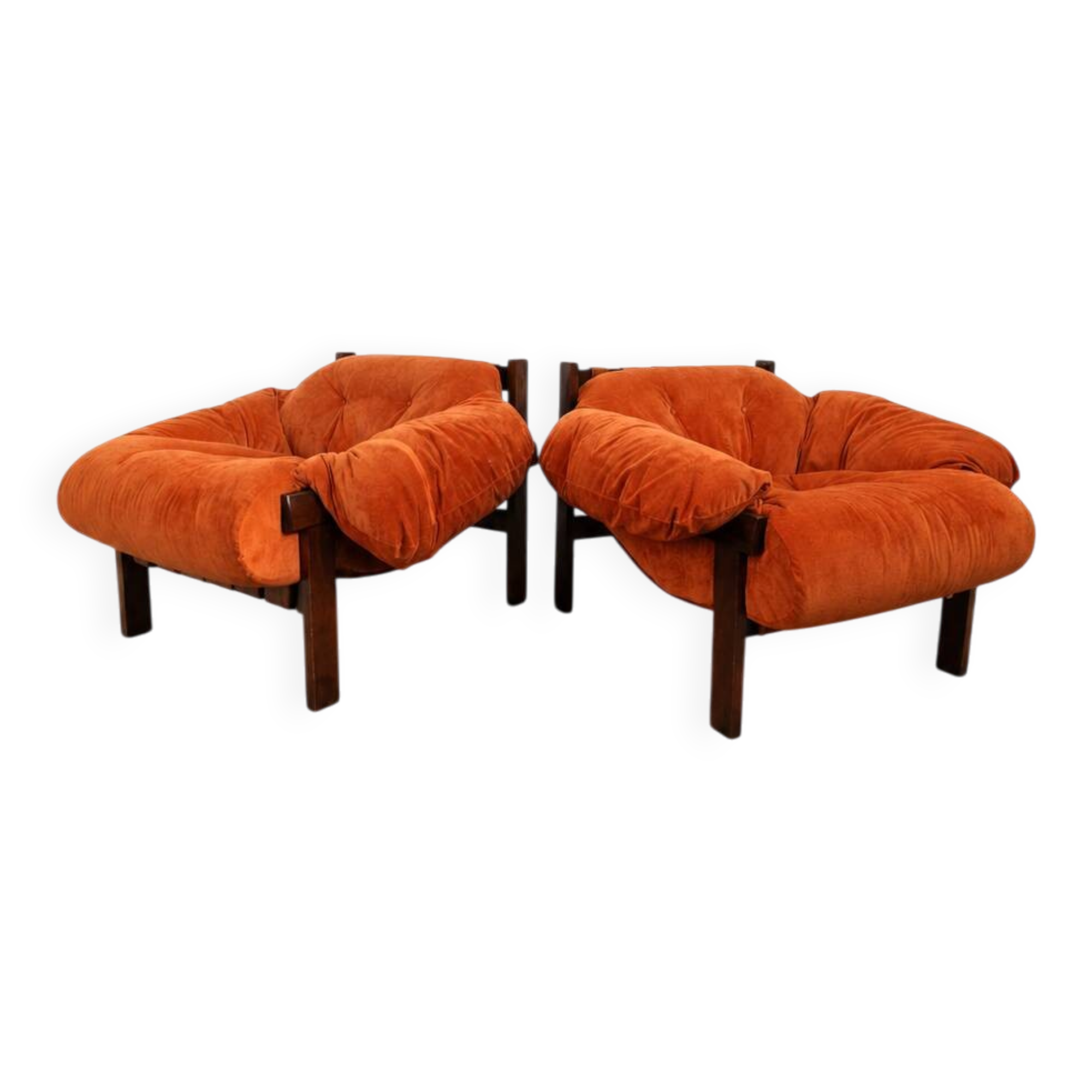 Mid-century Brasil style ‘Balassa’ lounge chairs, 1978