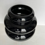 Art deco vase in black opaline glass